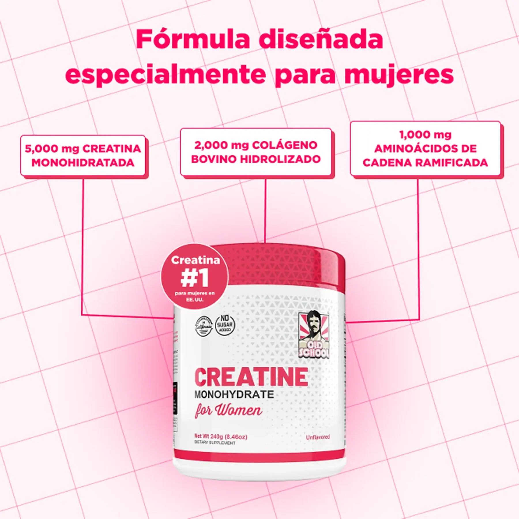 CREATINE MONOHYDRATADA®  5 EN 1 (+COLAGENO)