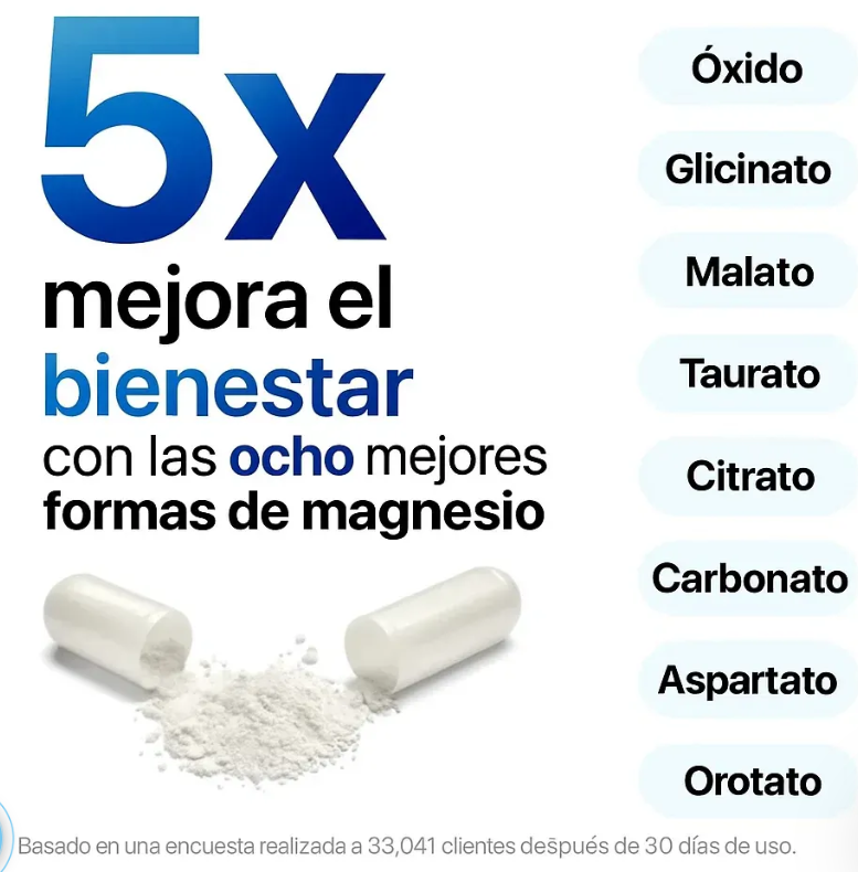 ✨ Magnesium Complex – 8 Tipos de Magnesio