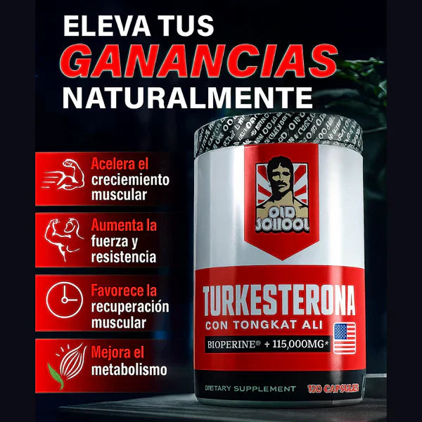 Turkesterone™ - Eleva Tu Fuerza y Vitalidad Masculina (60 Cápsulas)