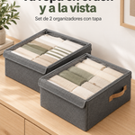 SET DE 2 ORGANIZADORES CON TAPA | Tu Ropa en Orden y a la Vista