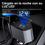 CARGADOR 4 EN 1 PARA AUTO - 120 WATTS